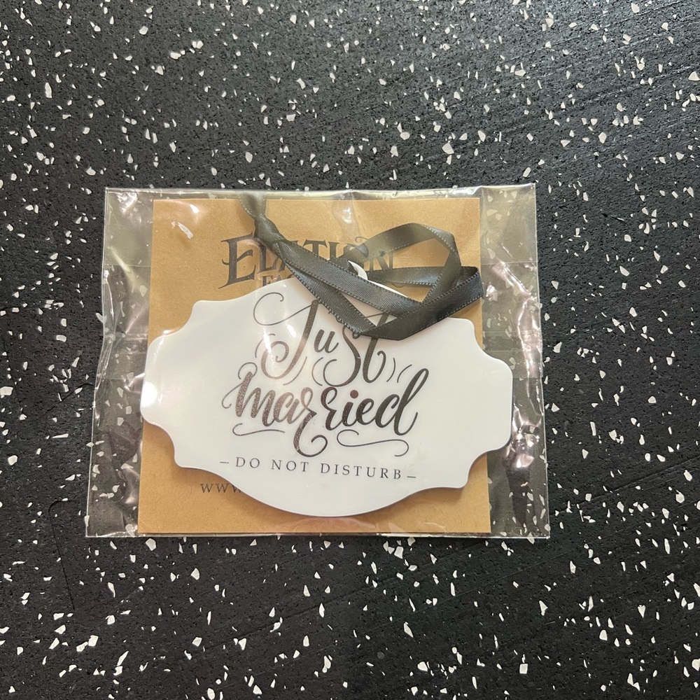 Just‎ Married Door Hanger